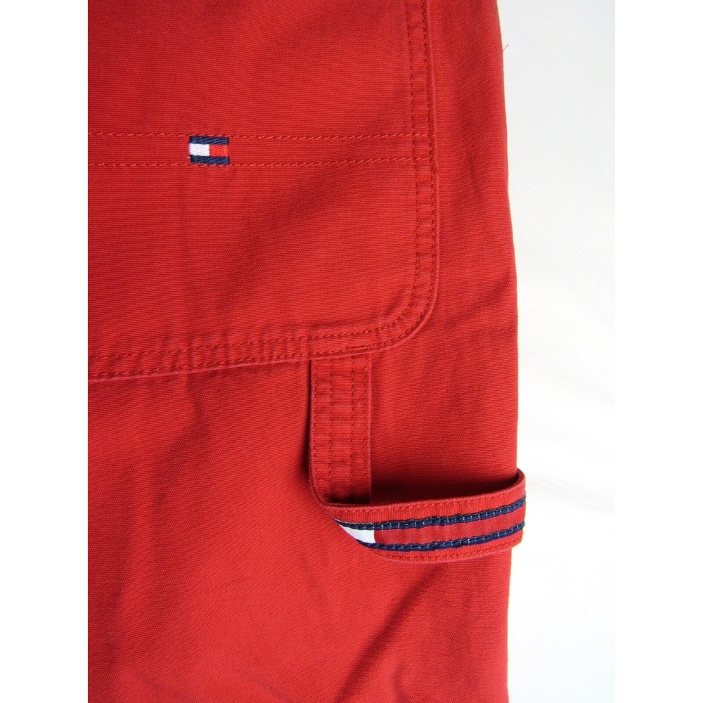 VTG Tommy Hilfiger Jeans Carpenter Capri Red High Rise Women's Size 10 - Picture 6 of 10